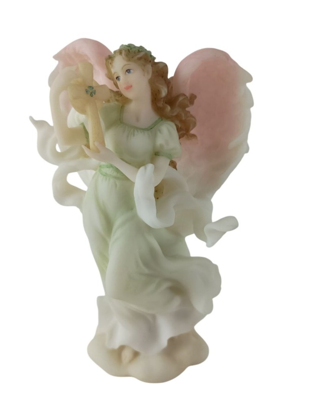 Seraphim Classics Heaven On Earth Angel March W/Cross Figurine By Roman